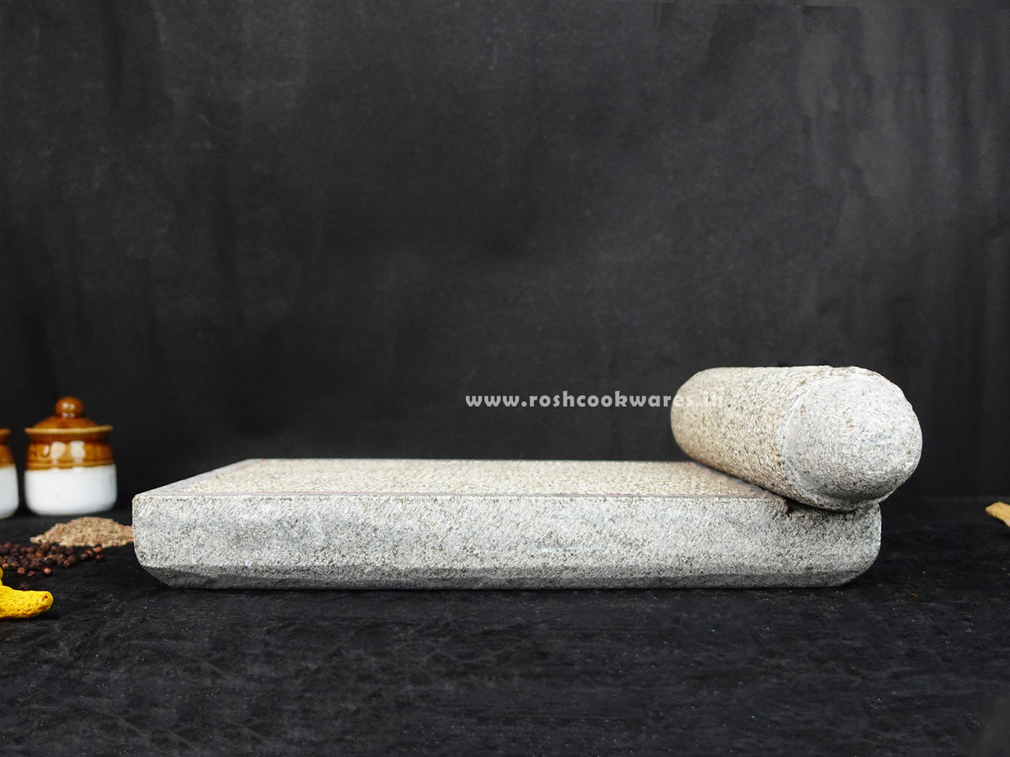 Ammi Kal - Black Stone -  Karungal - Hand Made .
