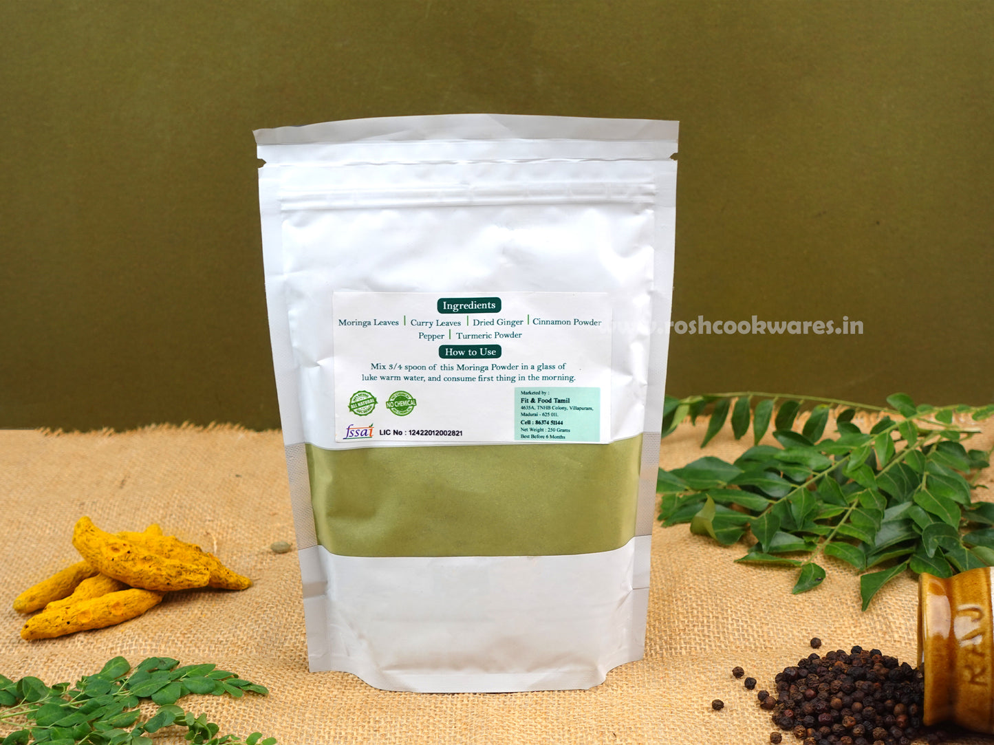 Moringa Leaf Powder (Home Made From Fit & Food).
