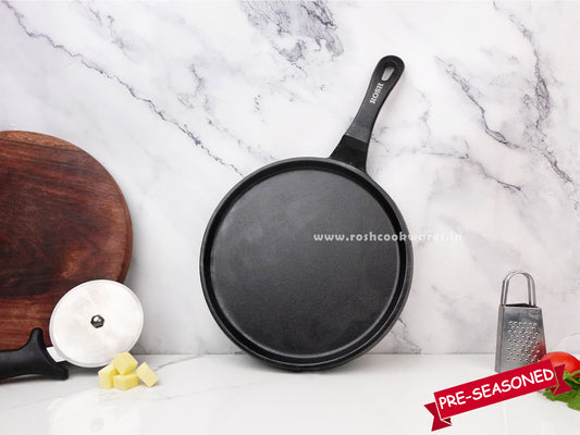 Multi Fry Pan - Cast Iron - Long Handle - Seasoned - Naturally Nonstick - 100% Pure - Toxin-free.