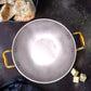 Brass - Heavy Bottom - Cook and Serve Kadai - With Tin Coating .