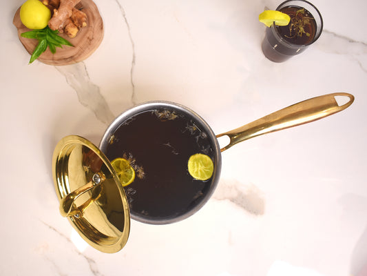 Brass Sauce Pan - With Tin Coating.