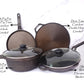 Combo Offer -11 - Dutch Pot - Rosh - With Lid , Fish Fry Tawa - Cast Iron - Rosh Multi Fry Pan - 10 Inch , Dosa Tawa - Cast Iron - Double Handle - Grinded & Skillet - With Lid - Elevated Handle - Rosh - Modern Style.