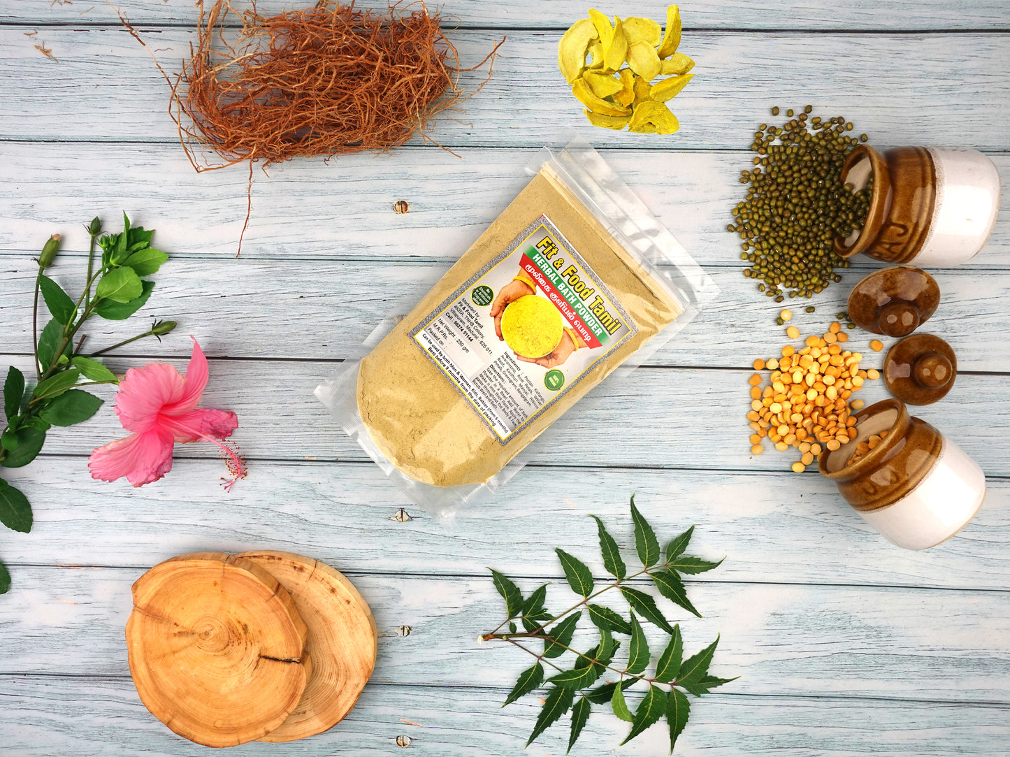 Herbal Bath Powder - Kuliyal Podi - Mooligai . (Home Made From Fit & Food)