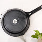 Skillet - Cast Iron - Elevated Handle - 8 inch Dia - Deep Cut .