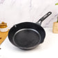 Skillet - Cast Iron - Elevated Handle - 8 inch Dia - Deep Cut .